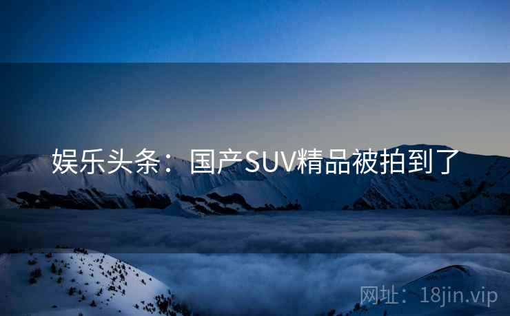 娱乐头条:国产SUV精品被拍到了 娱乐头条:国产SUV精品被拍到了